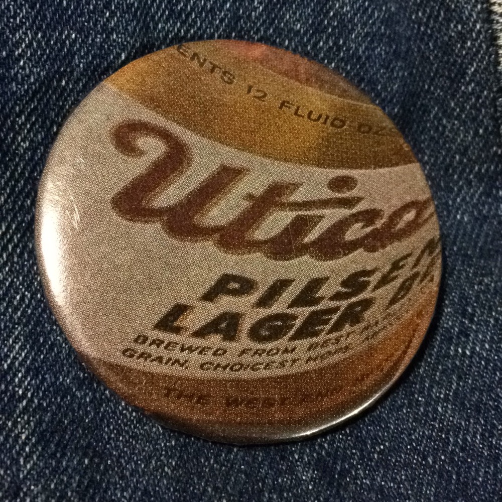 Utica Beer Button - Picture 2 of 3